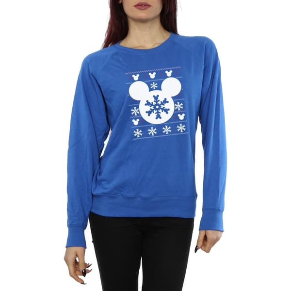 Disney Dam/Tjej Musse Pigg Jul Silhuett Sweatshirt