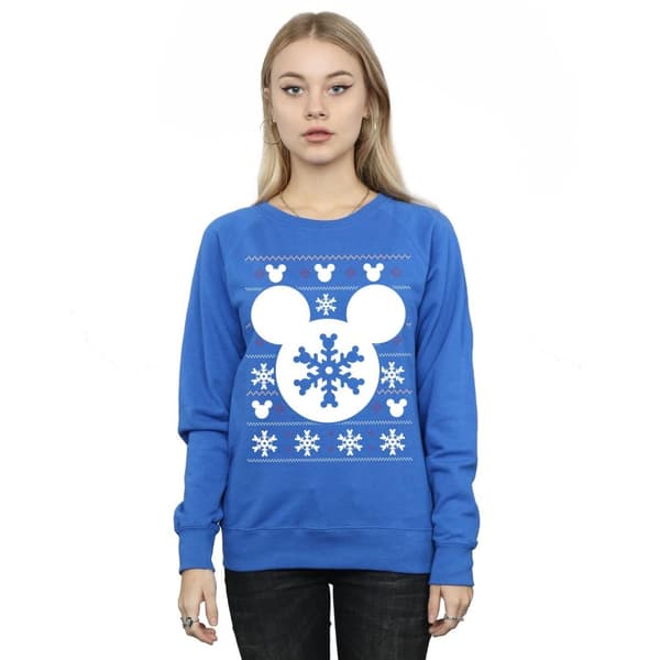 Disney Dam/Tjej Musse Pigg Jul Silhuett Sweatshirt