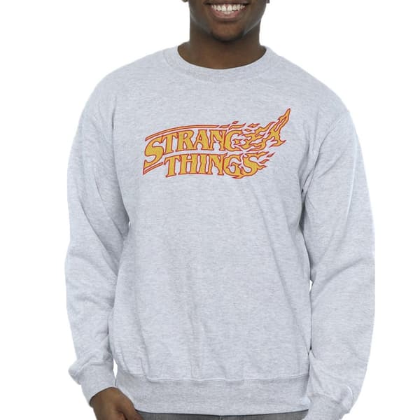 Netflix Mens Stranger Things Logo Breaking Sweatshirt
