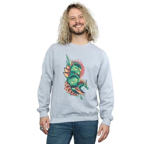 DC Comics Mens Aquaman Xebel Crest Sweatshirt