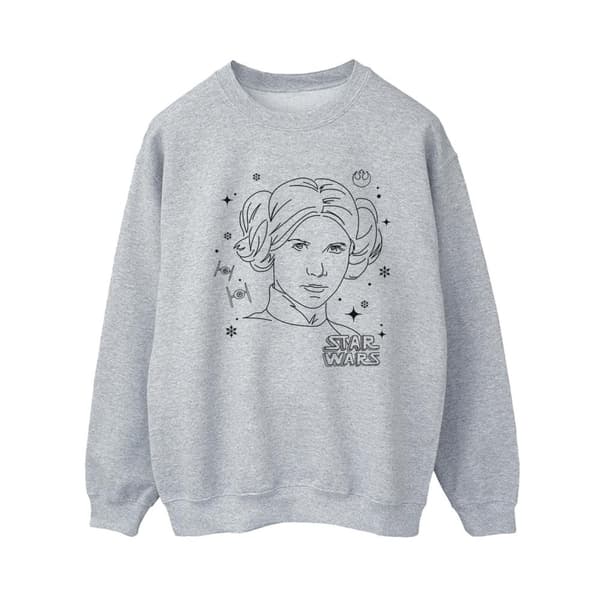 Star Wars Womens/Ladies Episode IV: A New Hope Leia Christmas Sketch Sweatshirt