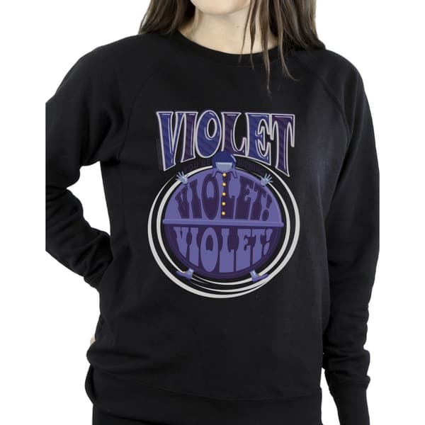 Willy Wonka Womens/Ladies Violet Turning Violet Sweatshirt