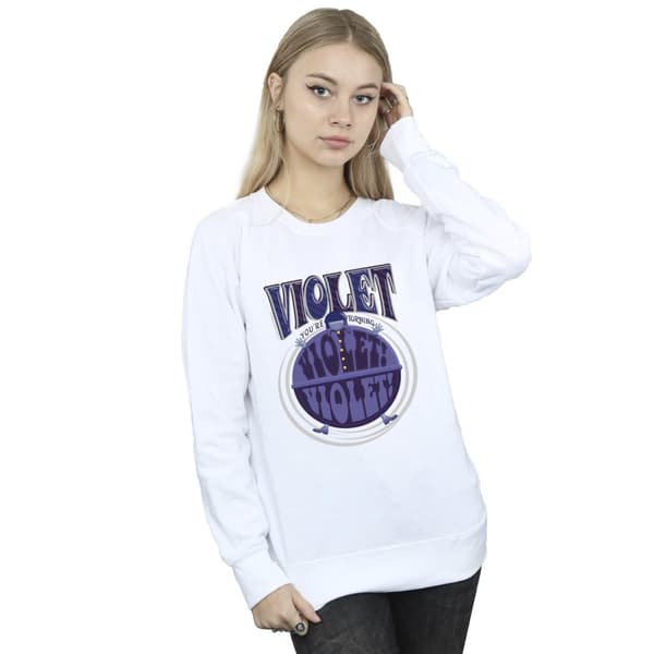 Willy Wonka Womens/Ladies Violet Turning Violet Sweatshirt