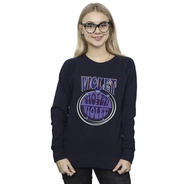 Willy Wonka Womens/Ladies Violet Turning Violet Sweatshirt