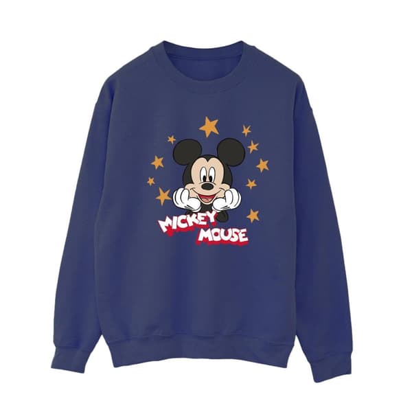 Disney Dam/Tjej Musse Pigg Stjärnor Sweatshirt
