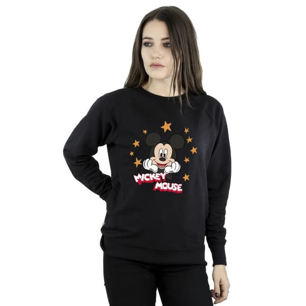 Disney Dam/Tjej Musse Pigg Stjärnor Sweatshirt