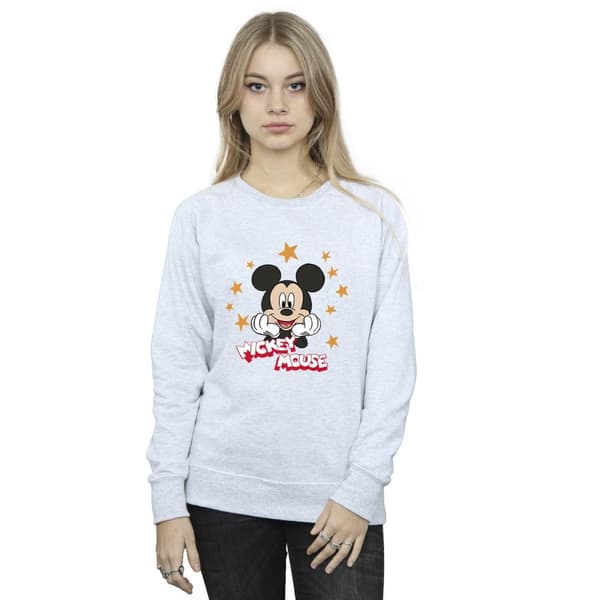 Disney Dam/Tjej Musse Pigg Stjärnor Sweatshirt