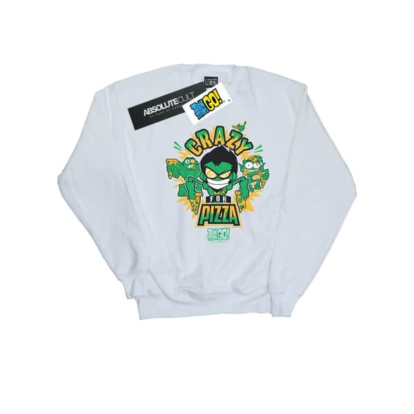 DC Comics Pojkar Teen Titans Go Crazy For Pizza Sweatshirt