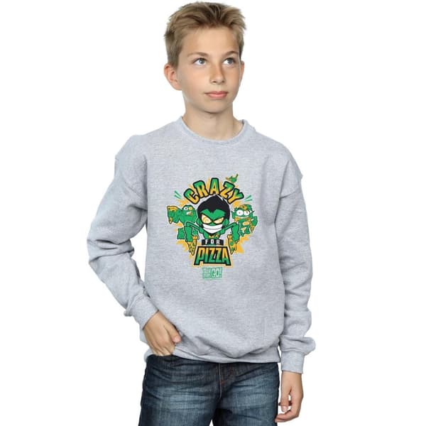 DC Comics Pojkar Teen Titans Go Crazy For Pizza Sweatshirt