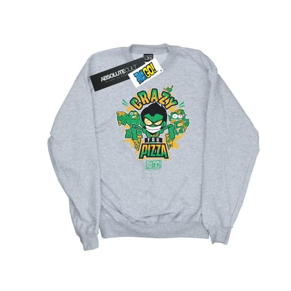 DC Comics Pojkar Teen Titans Go Crazy For Pizza Sweatshirt