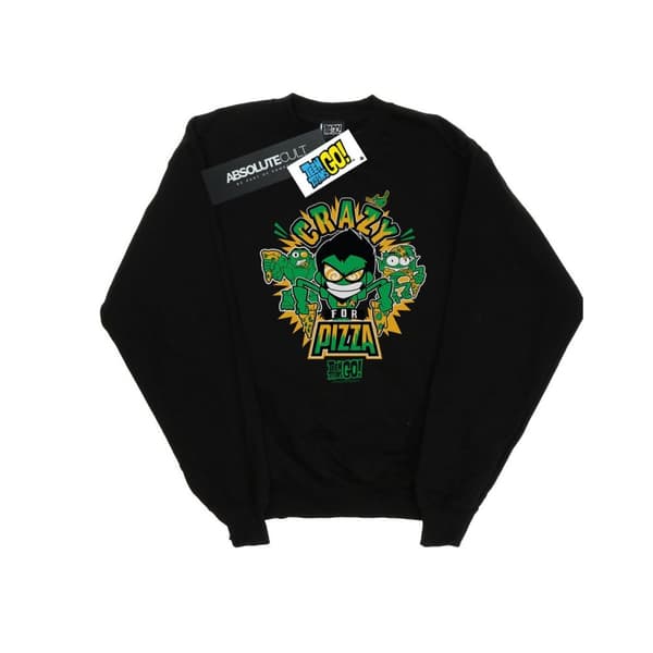 DC Comics Pojkar Teen Titans Go Crazy For Pizza Sweatshirt