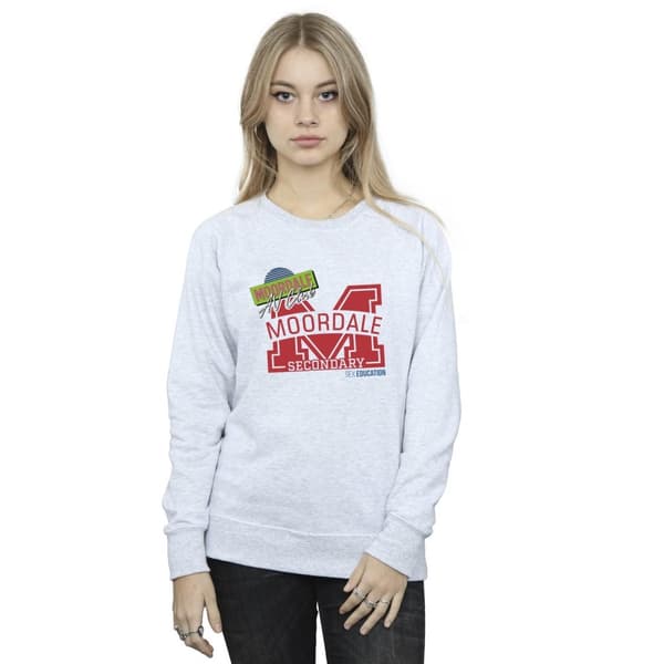 Netflix Dam/Tjej Sex Education Moordale M Collage Sweatshirt