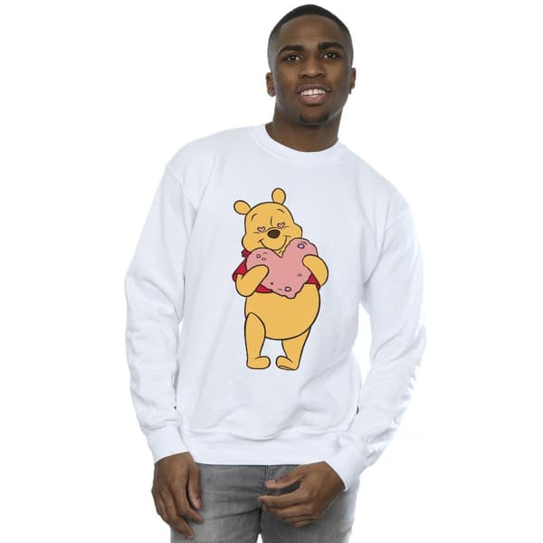 Disney Mens Winnie The Pooh Heart Eyes Sweatshirt