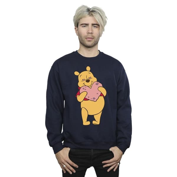 Disney Mens Winnie The Pooh Heart Eyes Sweatshirt