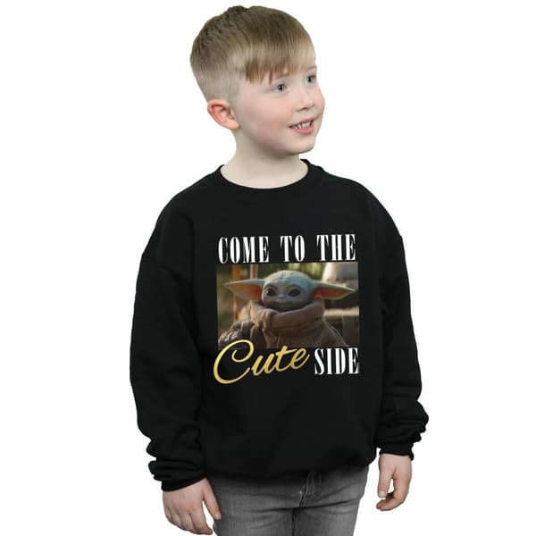 Star Wars Boys The Mandalorian Come To The Cute Side Sweatshirt