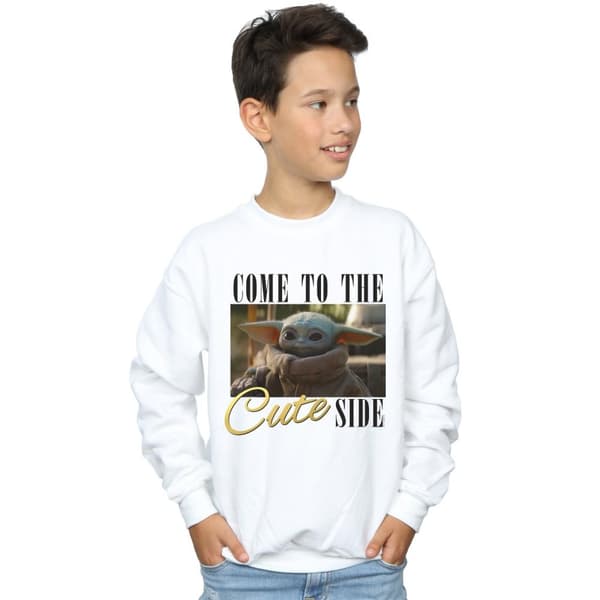 Star Wars Boys The Mandalorian Come To The Cute Side Sweatshirt