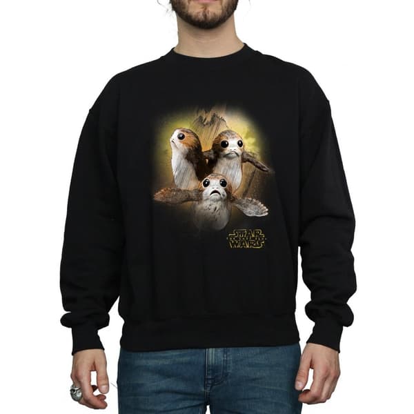 Star Wars Mens The Last Jedi Porgs Brushed Sweatshirt