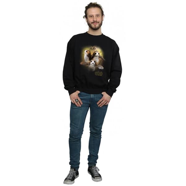 Star Wars Mens The Last Jedi Porgs Brushed Sweatshirt