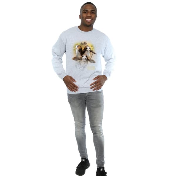 Star Wars Mens The Last Jedi Porgs Brushed Sweatshirt