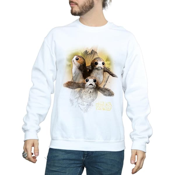 Star Wars Mens The Last Jedi Porgs Brushed Sweatshirt