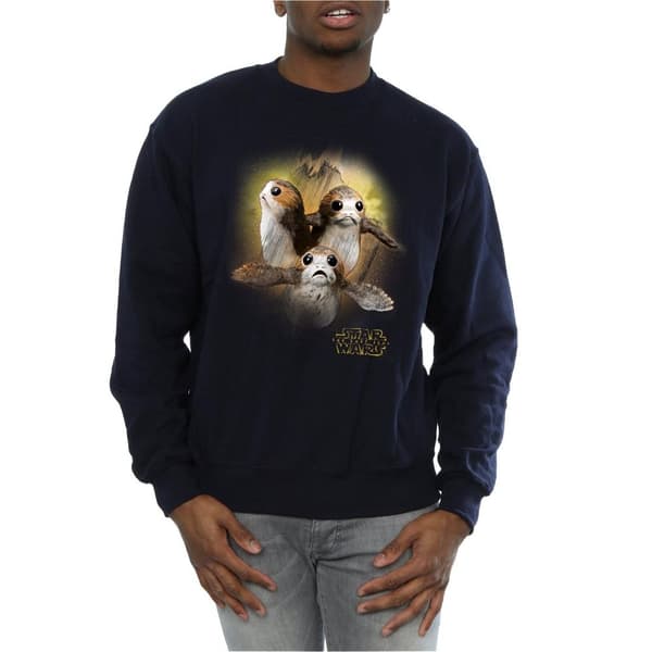 Star Wars Mens The Last Jedi Porgs Brushed Sweatshirt