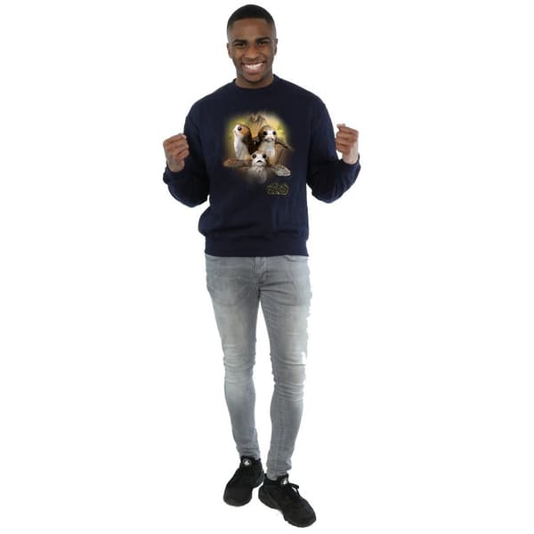 Star Wars Mens The Last Jedi Porgs Brushed Sweatshirt