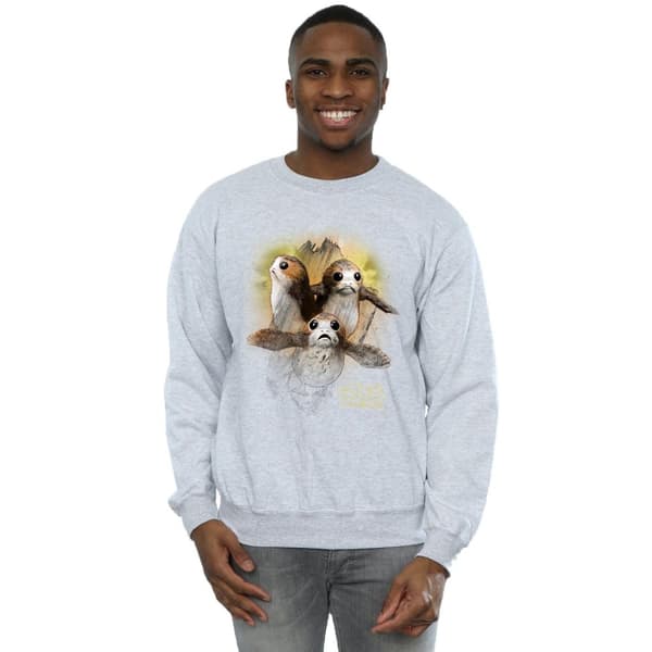 Star Wars Mens The Last Jedi Porgs Brushed Sweatshirt