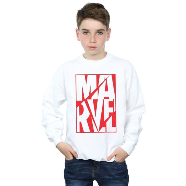 Marvel Pojkar Portrait Logo Sweatshirt