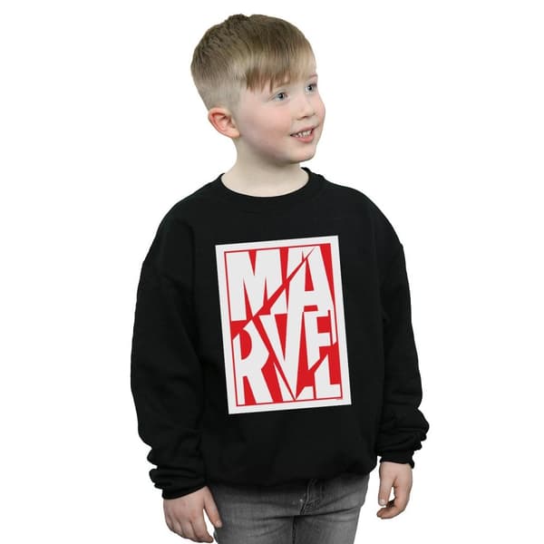 Marvel Pojkar Portrait Logo Sweatshirt