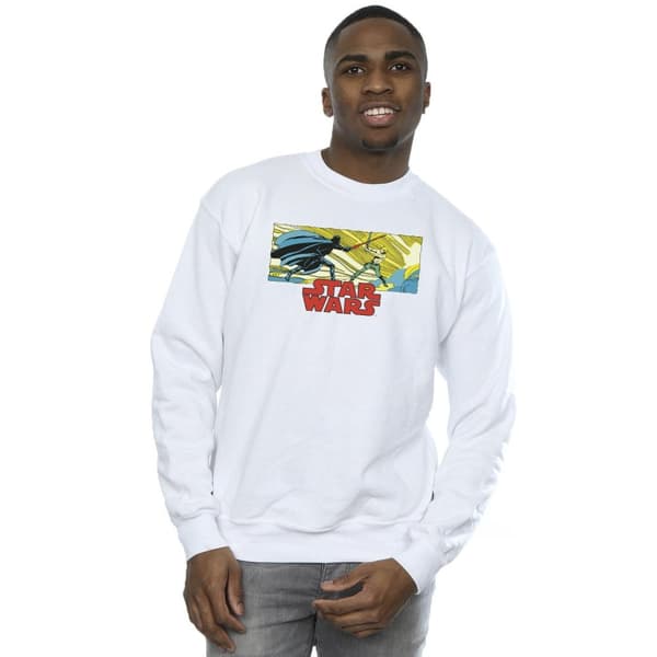 Star Wars Mens Comic Strip Luke And Vader Sweatshirt