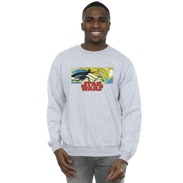 Star Wars Mens Comic Strip Luke And Vader Sweatshirt