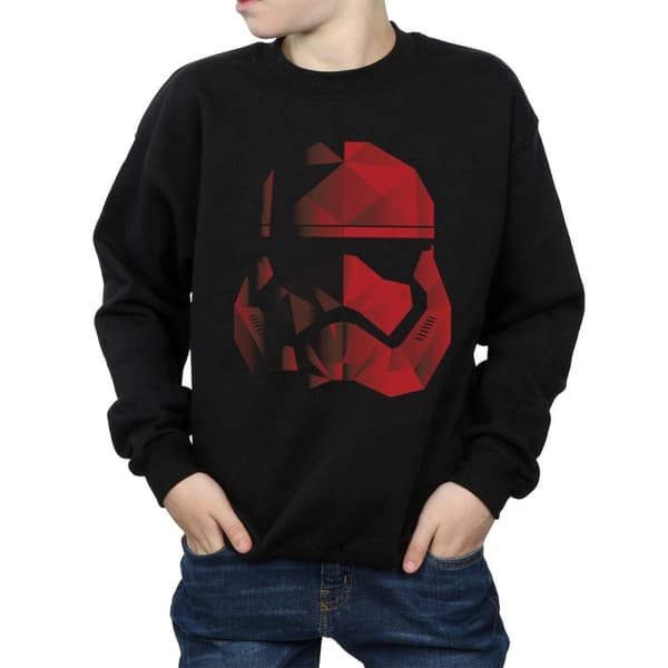 Star Wars Boys The Last Jedi Stormtrooper Red Cubist Helmet Sweatshirt