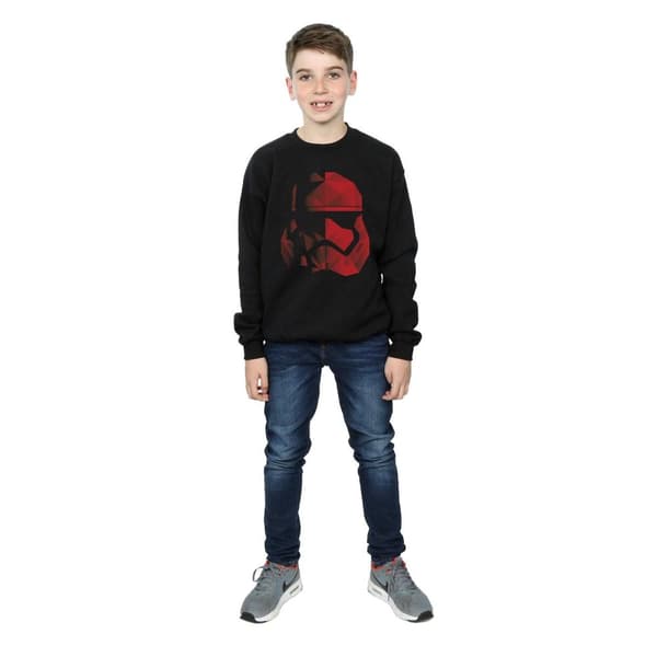 Star Wars Boys The Last Jedi Stormtrooper Red Cubist Helmet Sweatshirt