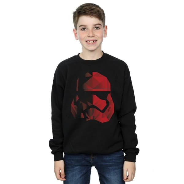 Star Wars Boys The Last Jedi Stormtrooper Red Cubist Helmet Sweatshirt