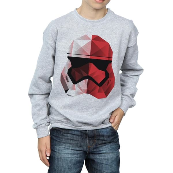 Star Wars Boys The Last Jedi Stormtrooper Red Cubist Helmet Sweatshirt
