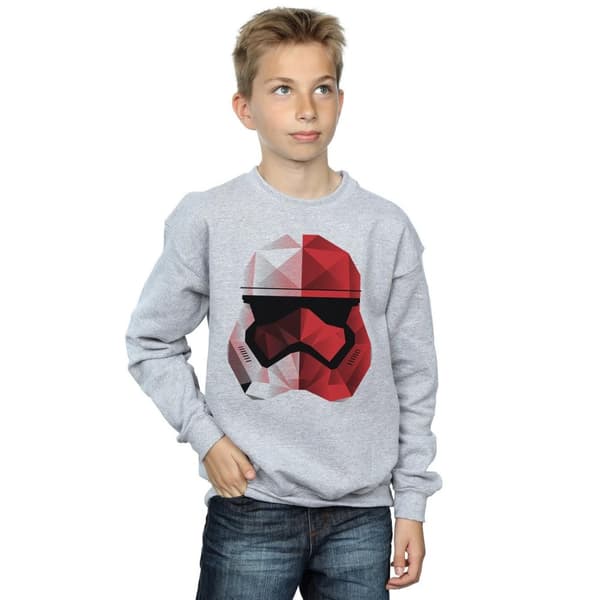 Star Wars Boys The Last Jedi Stormtrooper Red Cubist Helmet Sweatshirt