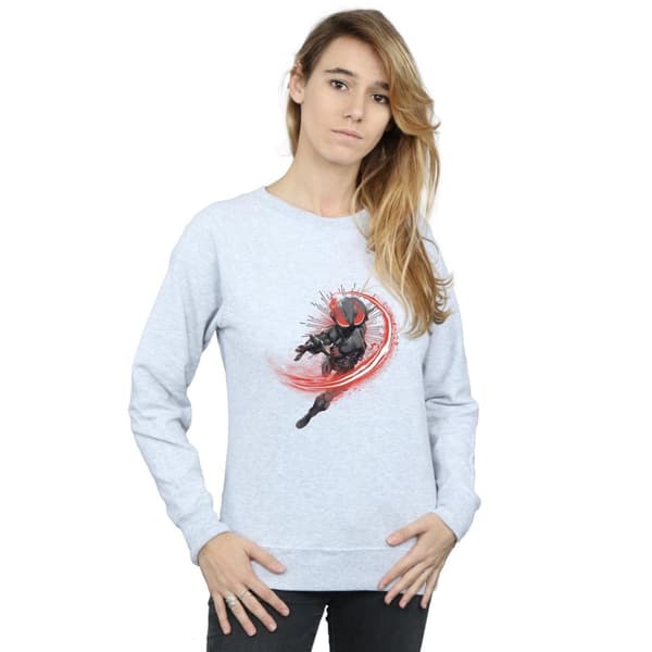 DC Comics Dam/Tjej Aquaman Svart Manta Flash Sweatshirt