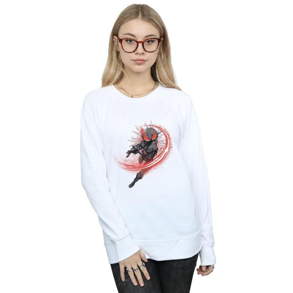 DC Comics Dam/Tjej Aquaman Svart Manta Flash Sweatshirt