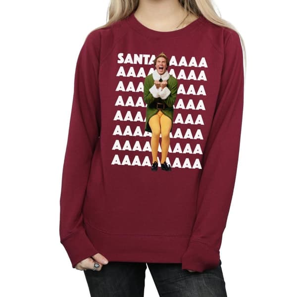 Elf Womens/Ladies Buddy Santa Scream Sweatshirt
