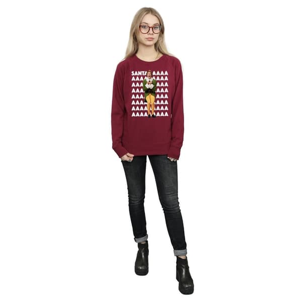 Elf Womens/Ladies Buddy Santa Scream Sweatshirt