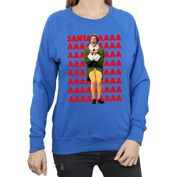 Elf Womens/Ladies Buddy Santa Scream Sweatshirt