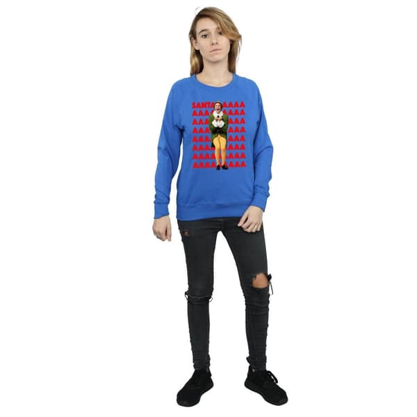 Elf Womens/Ladies Buddy Santa Scream Sweatshirt