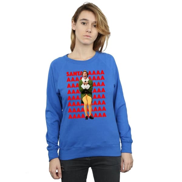 Elf Womens/Ladies Buddy Santa Scream Sweatshirt