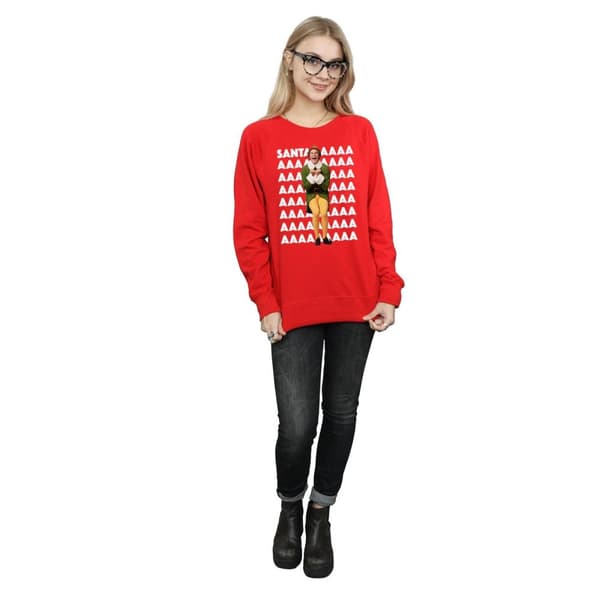 Elf Womens/Ladies Buddy Santa Scream Sweatshirt