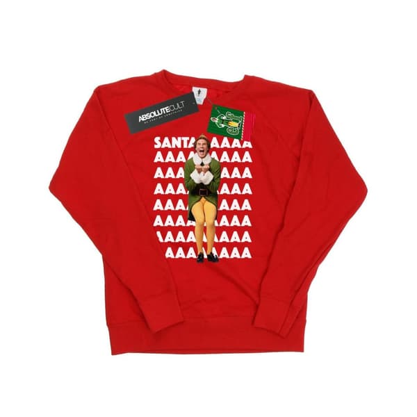 Elf Womens/Ladies Buddy Santa Scream Sweatshirt