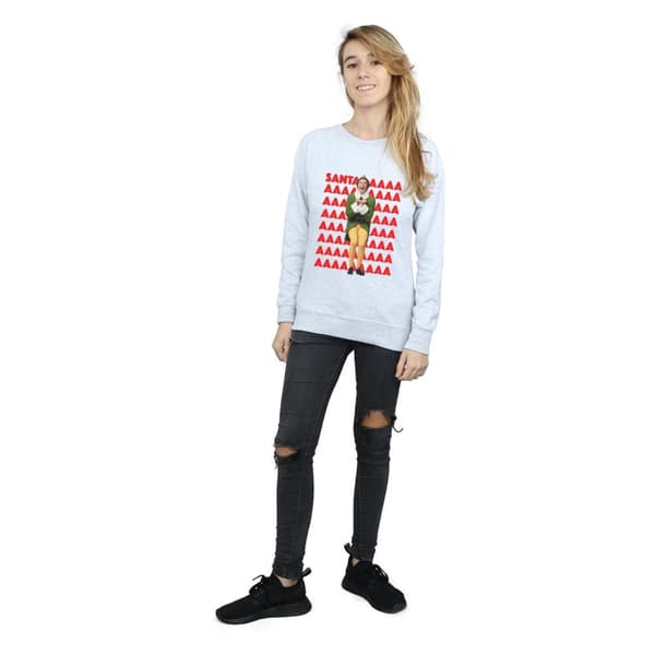 Elf Womens/Ladies Buddy Santa Scream Sweatshirt