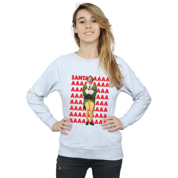 Elf Womens/Ladies Buddy Santa Scream Sweatshirt