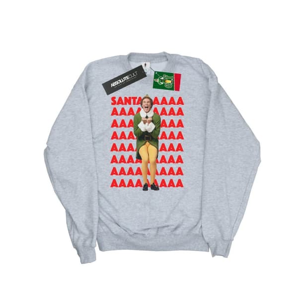 Elf Womens/Ladies Buddy Santa Scream Sweatshirt