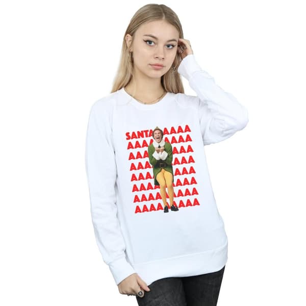 Elf Womens/Ladies Buddy Santa Scream Sweatshirt