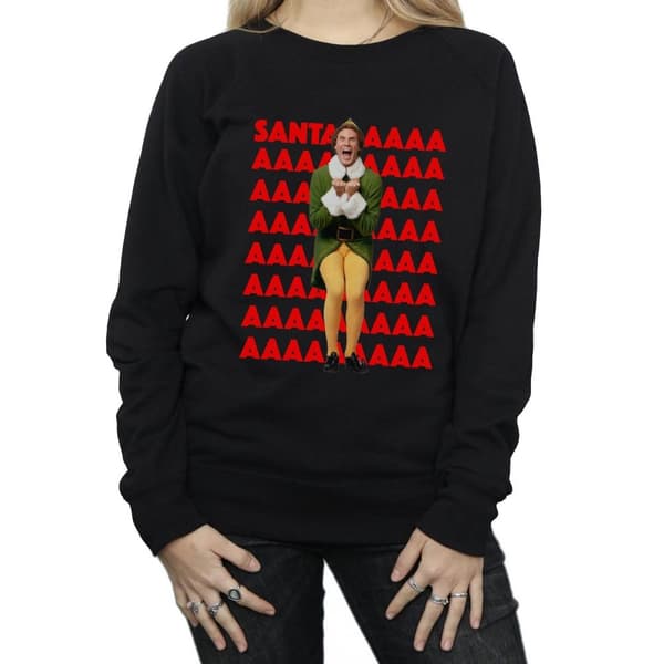 Elf Womens/Ladies Buddy Santa Scream Sweatshirt